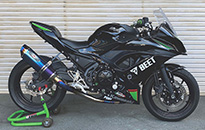 ninja650 beet フルエキゾーストマフラー　ブルーチタン　公道使用可能